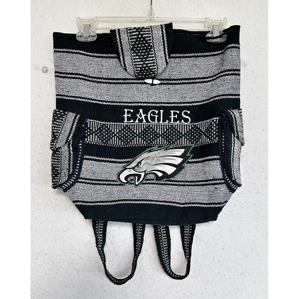 Philadelphia Eagles Woven Knit Backpack NFL Football Team Hippie Blanket Bag